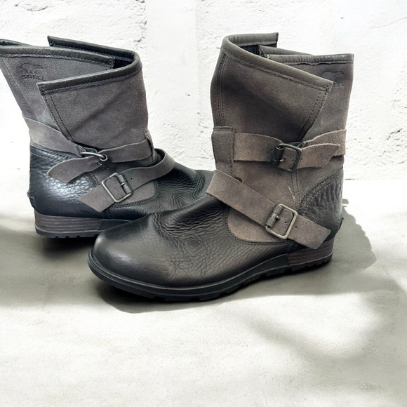 Sorel suede moto fold over  boots 9 - Picture 1 of 8
